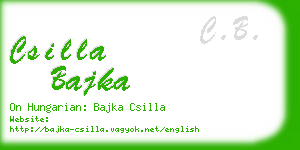 csilla bajka business card